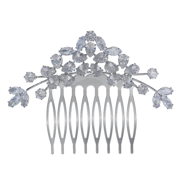 KAKOWELY Peineta con diamantes de imitación para el cabello, peineta brillante para el cabello, tocado de novia, tocado de boda