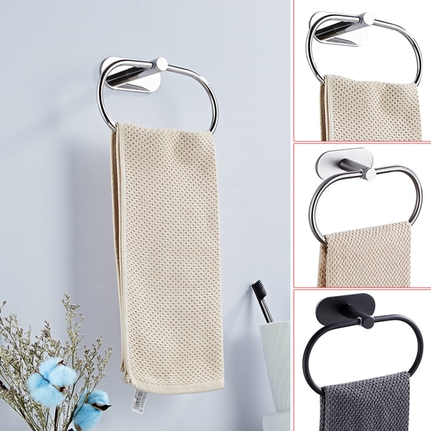 Everso Anillo Towel de Acero Inoxidable Soporte de Pared Soporte Towel Anillo Towel Autoadhesivo Mate sin Goteo Acceso de Cocina Bathroom