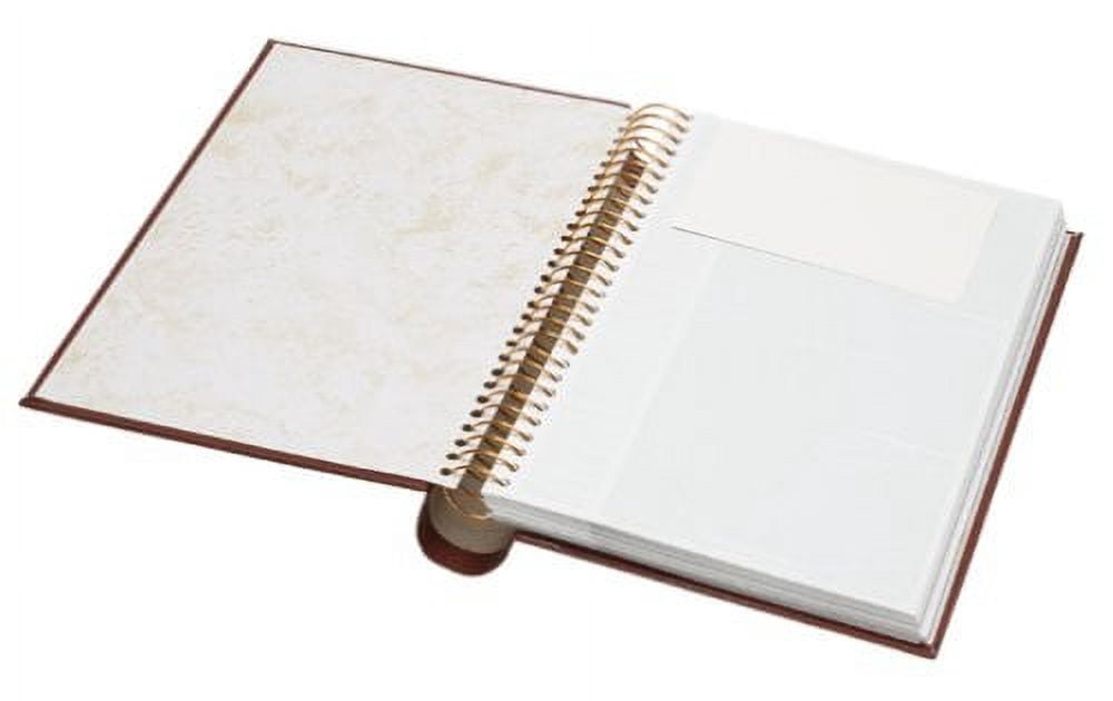 Pioneer Photo Album Spiral Bound Bi-Directional Le Memo Pocket Photo Album with Gold Trim, Holds 300 4x6" Photos, 3 Per Page, Burgundy
