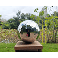 thumbnail image 4 of 5-Inch Silver Diamond Mosaic Stainless Steel Gazing Ball – Reflective Decorative Sphere for Garden, Patio, Outdoor or Indoor Home Decor, 4 of 5