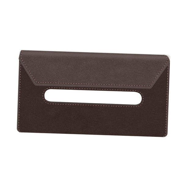 Servilletero para visera solar, porta pañuelos compacto para coche, para camión Marrón
