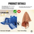 thumbnail image 4 of MOYISHI African Net Sponge Exfoliating Washcloth - African Bath Sponge Cloth Exfoliating Towel Body Scrubber Back Scrubber for Shower Skin Smoother 3 Pieces (Navy Blue Purple Brown), 4 of 7