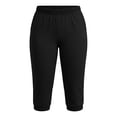 thumbnail image 6 of Xdegoge Womens Capri Leggings Plus Size Elastic Waist Athletic Workout Lightweight Cropped Pants with Pockets Running Gym Yoga Casual Activewear Xl-5Xl, 6 of 8