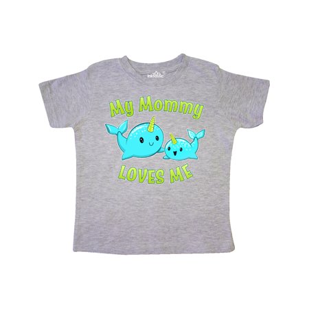 

Inktastic My Mommy loves me- cute narwhal Gift Toddler Boy or Toddler Girl T-Shirt