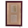 thumbnail image 4 of Aarco Products  Inc. LWL3624O Indoor/Outdoor LED Lighted Display Case with Oak Wood-Look Finish. Posting Surface is Neutral Burlap Weave Vinyl. 36 in.Hx24 in.W. One Door., 4 of 7