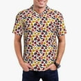 thumbnail image 4 of Vsdgher Halloween Pumpkin Print Men's Short Sleeve Stretch Polo Shirt, Moisture-Wicking Performance Polo Shirt, 4 of 8