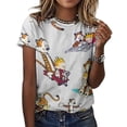 thumbnail image 3 of Calvin And Hobbes T-Shirt for Women Casual Printed Tee Stylish Soft Graphic Shirts Top Short-Sleeve Outfit M, 3 of 8