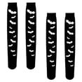 thumbnail image 2 of Gustave 2 Pairs Women Thigh High Socks Over the Knee Leg Warmer Fashion Boot Socks Halloween Stocking Bat Pattern, 2 of 6
