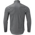 thumbnail image 4 of Mens Long Sleeve Basic Design Turtleneck Plaid Tops Slim Fit Houndstooth Printed Thermal Pullover Sweaters Big and Tall, 4 of 5