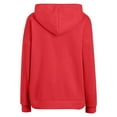 thumbnail image 6 of idosla Womens 2025 Hoodies Button Collar Drawstring Hooded Pullover Sweatshirt Casual Long Sleeve Tops Shirts (Red, XL), 6 of 6