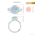 thumbnail image 5 of Angara Natural 1.6 Ct. Aquamarine with Diamond Halo Ring in 14K White Gold for Women (Ring Size: 3), 5 of 10