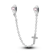 Love Safety Chain Charm, Compatible with Most Bracelet, Charm for Bracelet