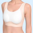 thumbnail image 2 of Training Bras for Girls Seamless Sports Bra Color Block Teen Bra Vest Style Lightweight Crop Top Bra,Pink,M, 2 of 6