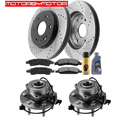 thumbnail image 2 of MotorbyMotor 515096 Fits for Chevrolet Silverado 1500,GMC Sierra 1500 Yukon, Cadillac Escalade Front Wheel Bearing Hub Assembly 4WD with ABS 6 Lugs + 330mm Front Brake Rotors & Pads CLEANER DOT4 FLUID, 2 of 7