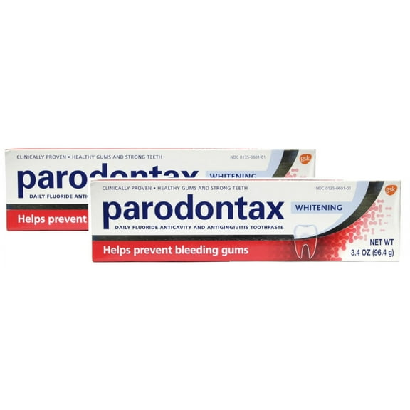 2 Pack - Parodontax Daily Fluoride Anticavity & Antigingivitis Toothpaste, Whitening 3.40 oz
