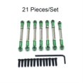 thumbnail image 1 of Lot de 7 Barres de Traction Servo en Métal Réglables RC 1:10 Crawler Pièces de Rechange pour Wltoys 104001 Vert, 1 of 1