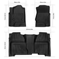 thumbnail image 4 of iSpchen Car Floor Mats for Chevrolet Silverado 1500 2014-2019, TPE All Weather Custom Fit Waterproof Heavy Duty Car Mats Flexible Floor Liners, 4 of 12