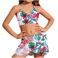 thumbnail image 2 of ATOGUTA Girls Bikini Bathing Suit Printed Bikini Set with Cover Up Skirt Summer Beach Swimwear Size 8-15, Multicolor, 2 of 6