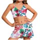 thumbnail image 2 of Traje de baño de 2 piezas para mujer, trajes de baño para mujer, traje de baño dividido de tres piezas para niñas de talla mediana a grande, estampado para aguas termales, bikini, traje de baño dividi, 2 of 6