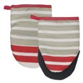 thumbnail image 1 of Popular Home Thin Stripes 2-Piece Neoprene Mini Oven Mitt Set, Red, 1 of 1