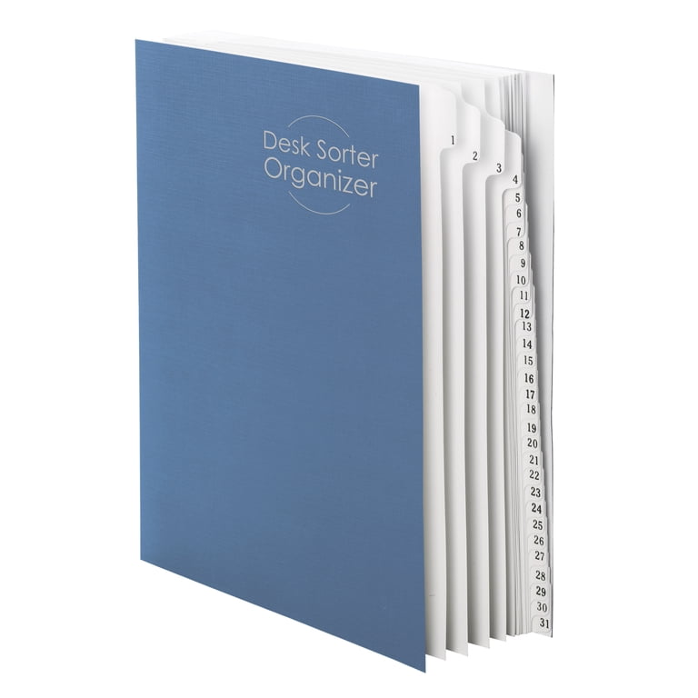 Smead Daily Desk File Sorter, 31-Divider Letter Size, Blue photo 4