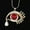 Red, variant on New Womens Crystal Rhinestone Evil Eye Teardrop Pendant Sweater Chain Necklace -Blue