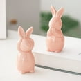 thumbnail image 3 of Nilvkv 3Pcs Set Ceramic Rabbits Figurine Garden Bunny Figurines Bunnies Decoration Easter White Bunny Figurines Mini Tabletop Rabbits Home Decoration Weddings, 3 of 6