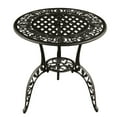 thumbnail image 2 of CC Outdoor Living 3-Piece Jet Black Ornate Grape Vineyard Aluminum Outdoor Patio Bistro Chat Set, 2 of 3
