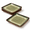 Square Black Reactive Color-9 Inch, variant on Rectangle Brown Reactive glaze 12.4 Inch Ceramic Dinner Plates, Set of 4