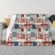 thumbnail image 1 of Fotbe Patchwork In Country Style Manta de Franela con Estampado, Manta Ultrasuave para Cama, Sofá, Auto, Hipoalergénica y Antibolitas-60"x50", 1 of 6