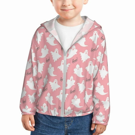 

Sun Hoodie for Kids boo3 Long Sleeve Swim Fishing Shirts Sun Protection Zip Up Jacket Clothing Athletic Hoodie