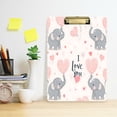 thumbnail image 2 of FORMRS Acrylic Clipboard with Low Profile Clip Standard A4 Letter Size, 12.5" x 9", Cute Elephant, 2 of 8