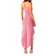 thumbnail image 4 of VISgogo Vestido largo sin mangas de verano para mujer, vestido ajustado con dobladillo con volantes y estampado de mariposas de corte bajo con correa de espagueti para la playa VISgogo moda, 4 of 5