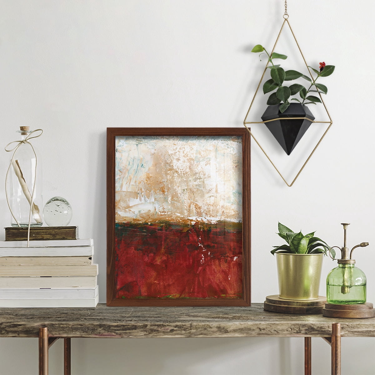August Horizon I -Framed Print w/glass-Chestnut