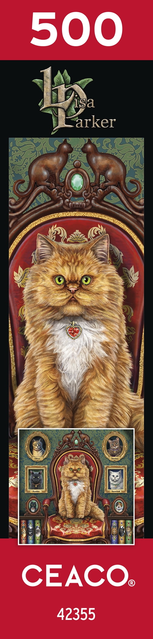 Ceaco 500-Piece Night Spirit Mad About Cats Interlocking Jigsaw Puzzle