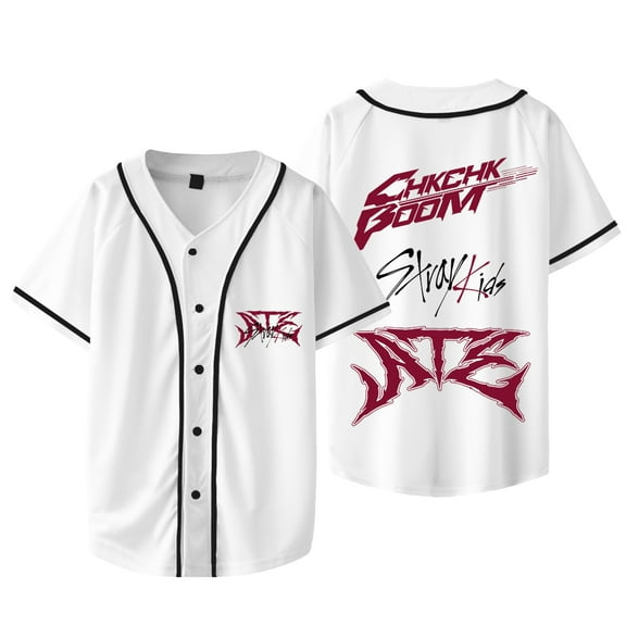 Kpop Stray Kids Chk Chk Boom Merch Baseball Jacket Summer Women Men Fashion Short Sleeve T-Shirts