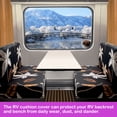 thumbnail image 4 of Rosnek Floral RV Dinette Cushion Covers, Replacement Elastic Camper Cushion Slipcovers Stretchable Furniture Protector for RV Camper Car Bench (1 Backrest Cover & 1 Bench Cover), 4 of 7