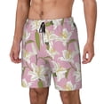 thumbnail image 2 of Balery Lilies Flowers Mens Swim Trunks Swim Shorts for Men Quick Dry Inseam Beach Shorts with Compression Liner Pocket-Medium, 2 of 9