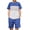 Blue & Grey & White, variant on Boys' 2-Piece Cotton Outfit Color Block T-Shirt and Shorts Set Summer Camo Clothes