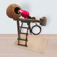 thumbnail image 4 of Juguete de soporte para juegos de pájaros para mascotas, escalera de juegos para loros, ejercicio de escalada de percha de madera Estilo C 35x20x35cm Zulema puesto de juego de pájaros, 4 of 8