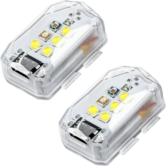 Drone Strobe Light, 5 Modes & 3-Mile Visibility Anti-Collision Light for Night Flying Drones, 2 Pack