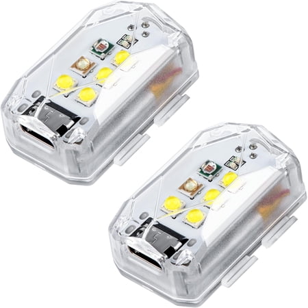 Drone Strobe Light, 5 Modes & 3-Mile Visibility Anti-Collision Light for Night Flying Drones, 2 Pack