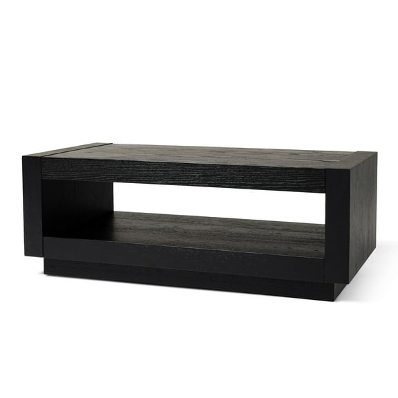 Open Box Maven Lane Contemporary Wooden Coffee Table in Refined Black Finish