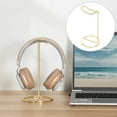thumbnail image 2 of pitrice Headset Holder Portable Earphone Mount Rack for PC Gaming Office Headphones Gold, 2 of 8