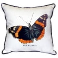 thumbnail image 2 of Betsy Drake ZP762 Red Admiral Butterfly Throw Pillow- 22 x 22 in., 2 of 3