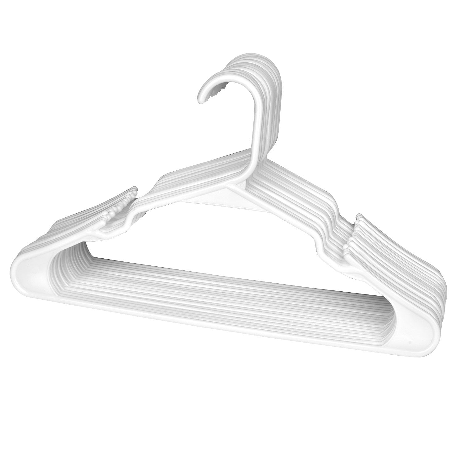 Coolmade Plastic Hangers Clothing Hangers Ideal for Everyday Standard Use  (Black, 20 Pack) 