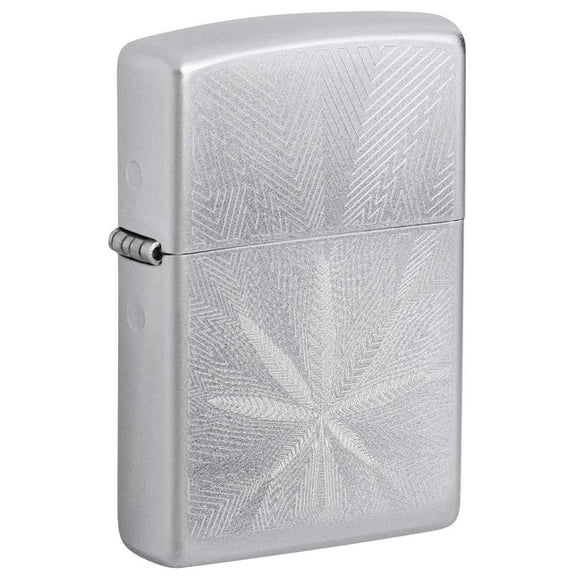 Zippo Lighter - Customized Engraved Message Windproof Leaf Leaf Design 46256