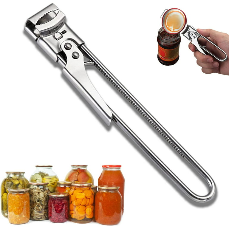 2pcs Adjustable Multifunctional Stainless Steel Can Opener, 2023 New Kitchen Tool Can Opener Stainless Steel Adjustable Jar Openers Manual Spiral Seal