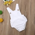 thumbnail image 5 of Douhoow 0-3Y Baby Romper Infant Girls Boys Cotton Sleeveless Square Collar Sling Jumpsuit, 5 of 9