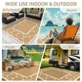 thumbnail image 4 of DEORAB 6'X9' Outdoor Rug Clearance Reversible Plastic Waterproof Outside Rugs, Brown & Beige, 4 of 5